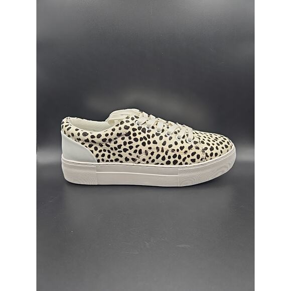 Official Program STW-70 Womens Low Top Sneakers Off White Leopard Print 7.5 NWB - Picture 1 of 6
